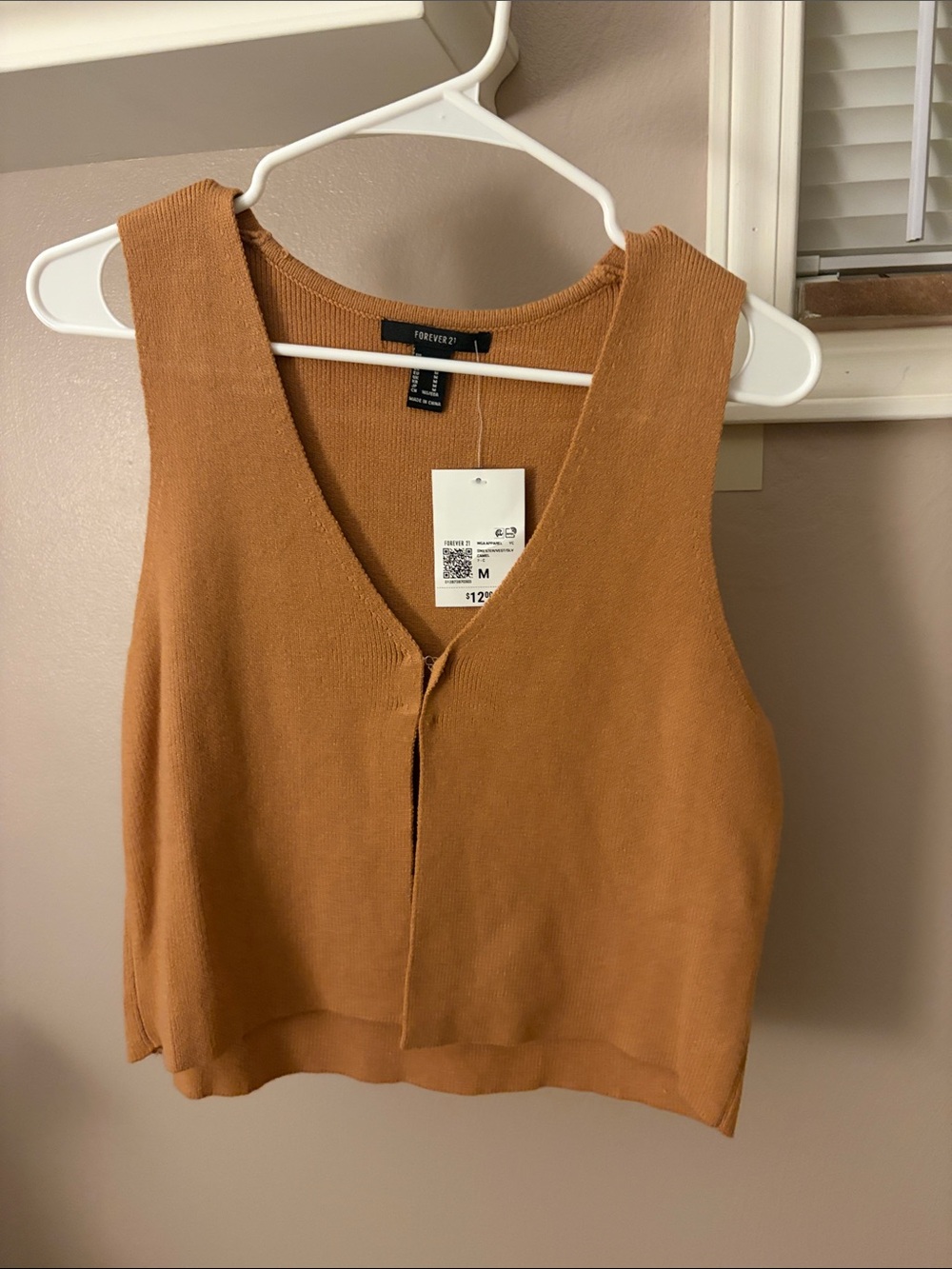 Forever 21 Caramel V-Neck Knit Tank